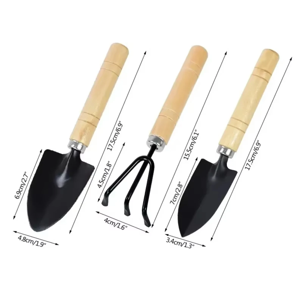 Indoor Herb Garden - Ensemble de 3 mini-outils de jardin